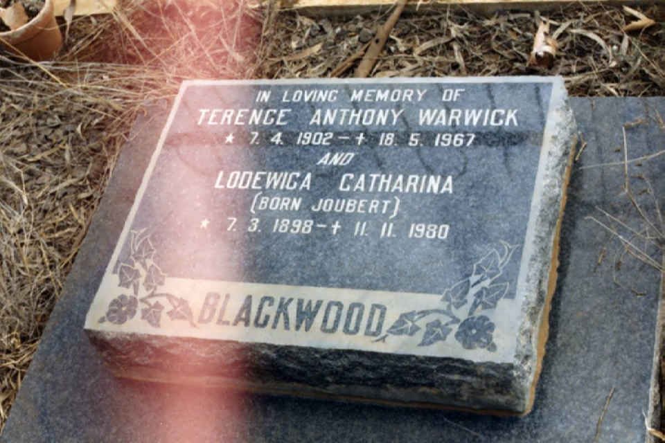 BLACKWOOD Terence Anthony Warwick 1902-1967 &amp; Lodewica Catharina JOUBERT 1898-1980