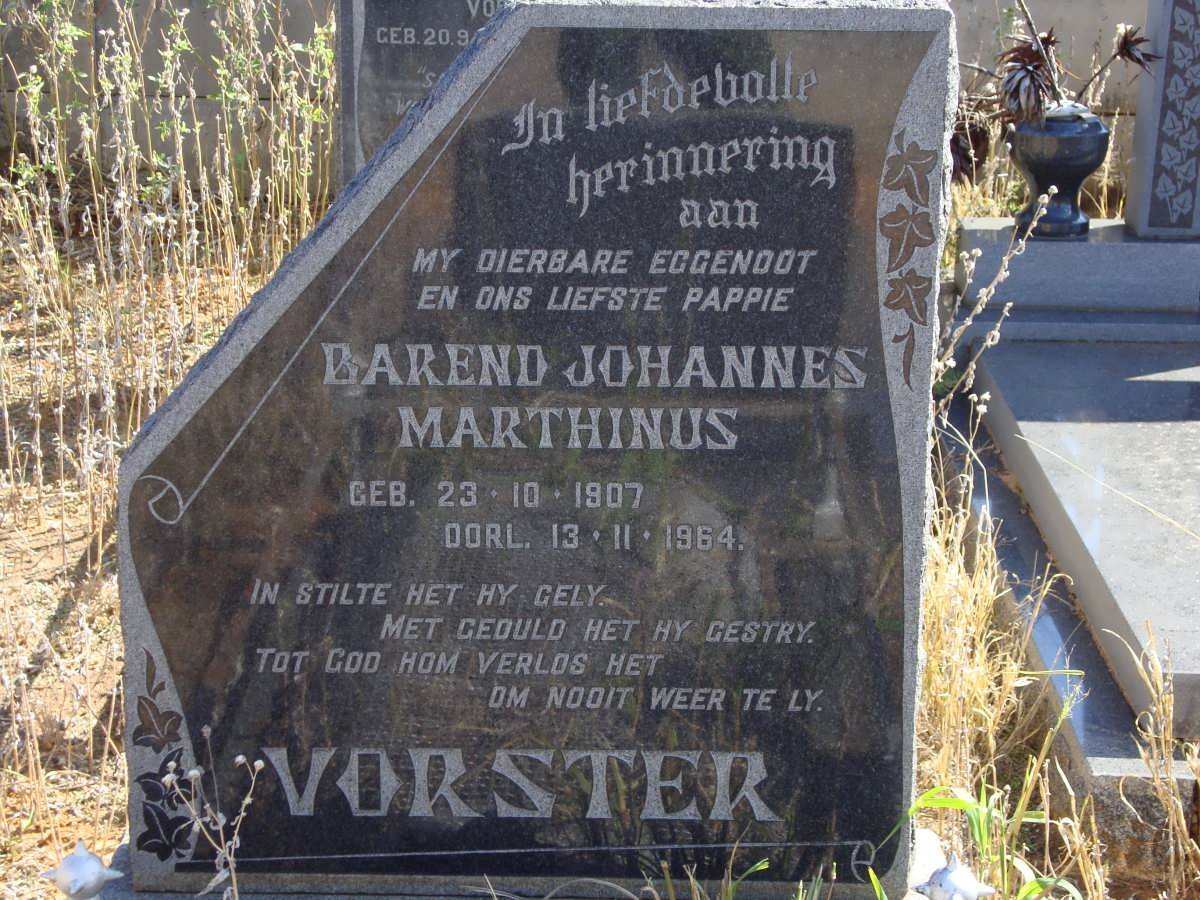 VORSTER Barend Johannes Marthinus 1907-1964