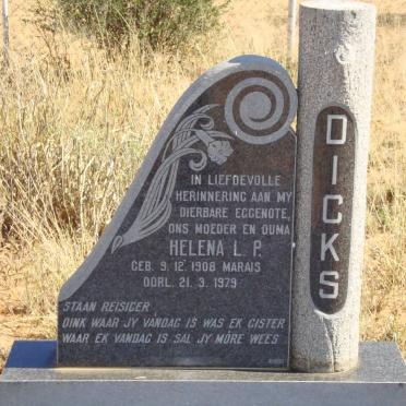 DICKS Helena L.P. nee MARAIS 1908-1979