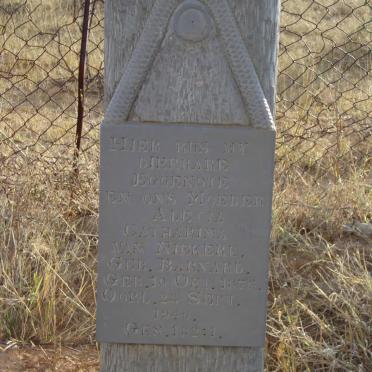 NIEKERK Aletta Catharina, van nee BARNARD 1876-1949