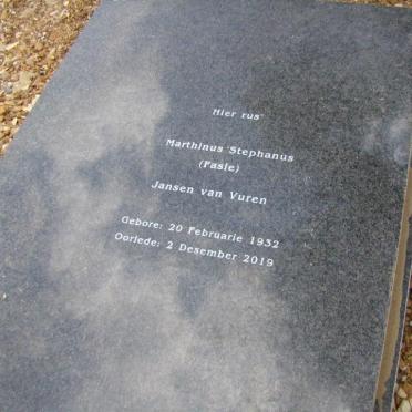 VUREN Marthinus Stephanus, Jansen van 1932-2019 