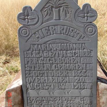 SCHEEPERS Maria Johanna Elizabeth nee STEIJN 1863-1918