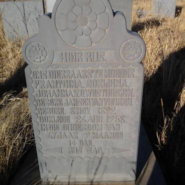 WESTHUIZEN Frantcina Corliena Johanna, V.D. nee JANSEN VAN VUUREN 1892-1958