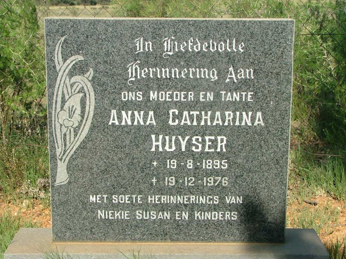 HUYSER Anna Catharina 1895-1976