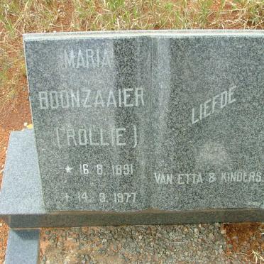 BOONZAAIER Maria 1891-1977