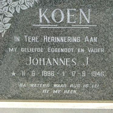 KOEN Johannes J. 1896-1946