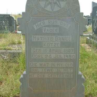 KOTZE Mathys Daniel 1867-1950