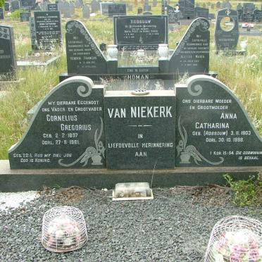 NIEKERK Cornelius Gregorius, van 1897-1961 &amp; Anna Catharina  ROSSOUW 1903-1998