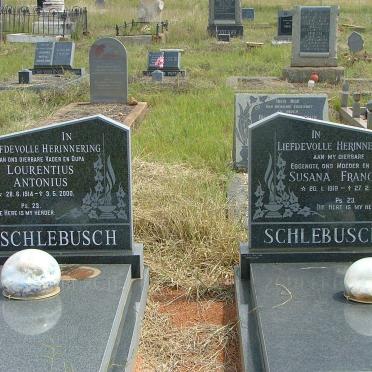 SCHLEBUSCH Lourentius Antonius 1914-2000 &amp; Susana Francina 1919-1986