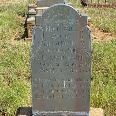 VUUREN Anna Elisabeth nee  J.V. RENSBURG 1850-1932