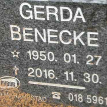 BENECKE Gerda 1950-2016