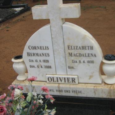 OLIVIER Cornelis Hermanus 1928-2008 &amp; Elizabeth Magdalena 1936-
