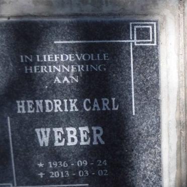 WEBER Hendrik Carl 1936-2013