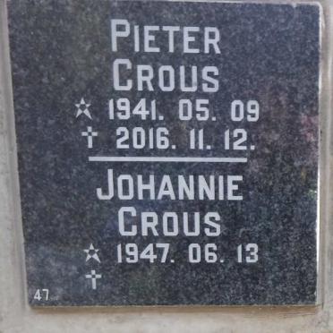 CROUS Pieter 1941-2016 &amp; Johannie 1947-