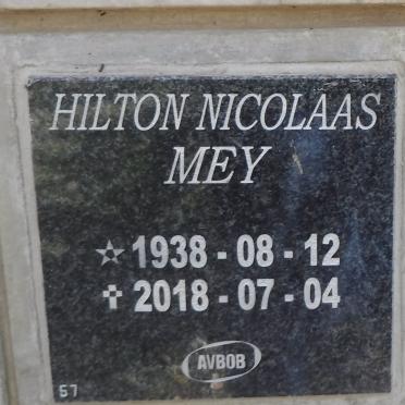 MEY Hilton Nicolaas 1938-2018