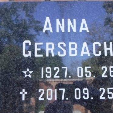 GERSBACH Anna 1927-2017