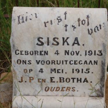 BOTHA Siska 1913-1915