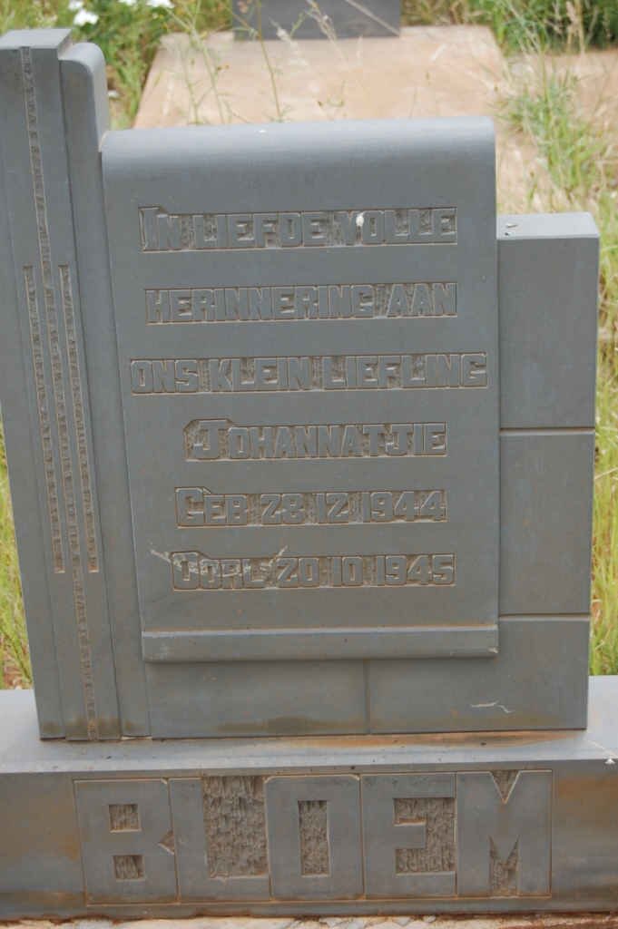 BLOEM  Johannatjie 1944-1945