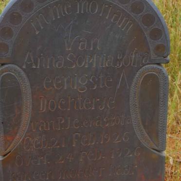 BOTHA Anna Sophia 1926-1926