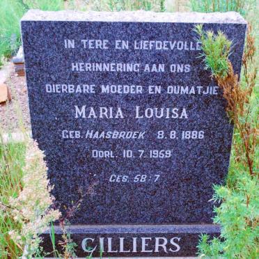 CILLIERS Maria Louisa nee HAASBROEK 1886-1959