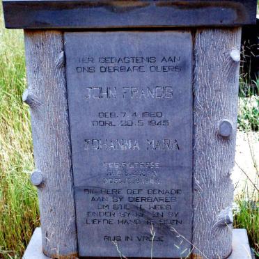 EVERSON John Francis 1880-1945 &amp; Johanna Maria PIETERSE 18?-19?