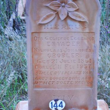 GROBLER Nicholaas Johannes 1861-1937