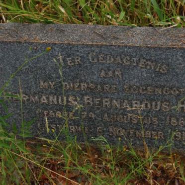 HUMAN Hermanus Bernardus 1863-1918