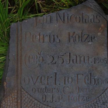 KOTZE Jan Nicholaas Petrus 1905-1905