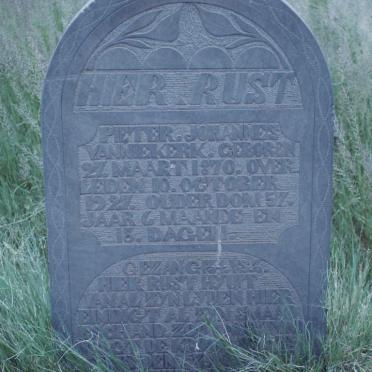 NIEKERK Pieter Johannes, van 1870-1927