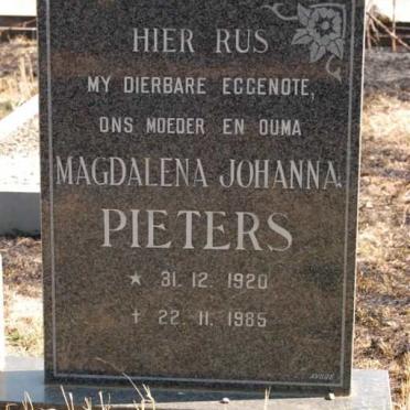PIETERS Magdalena Johanna 1920-1985