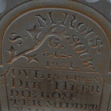 ROUSSOUW S.M. 1921-1928