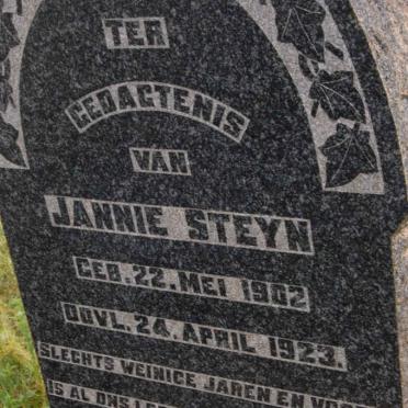 STEYN Jannie 1902-1923