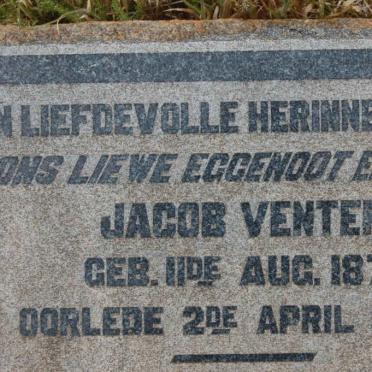 VENTER Jacob 1879-1934