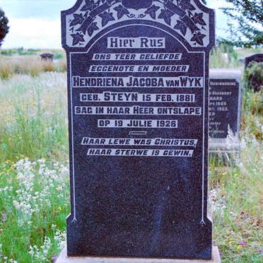 WYK Hendrina Jacoba, van nee STEYN 1881-1926