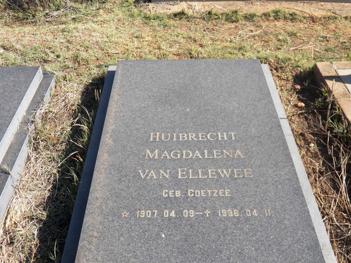 ELLEWEE Huibrecht Magdalena, van nee COETZEE 1907-1996