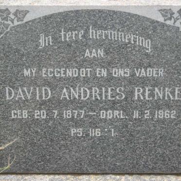 RENKE David Andries 1877-1962