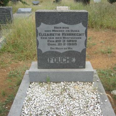 FOUCHE Elizabeth Heibrecht nee VAN DER WESTHUIZEN 1899-1990