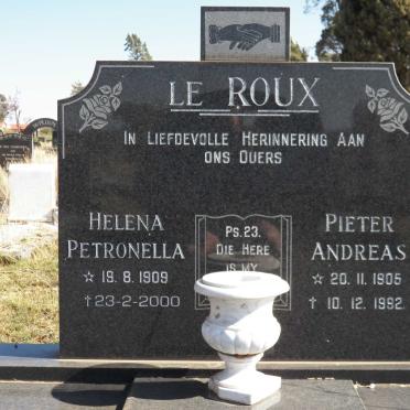 ROUX Pieter Andreas, le 1905-1992 & Helena Petronella 1909-2000