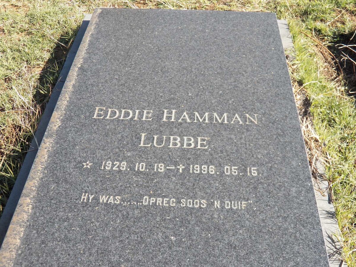 LUBBE Eddie Hamman 1929-1996 