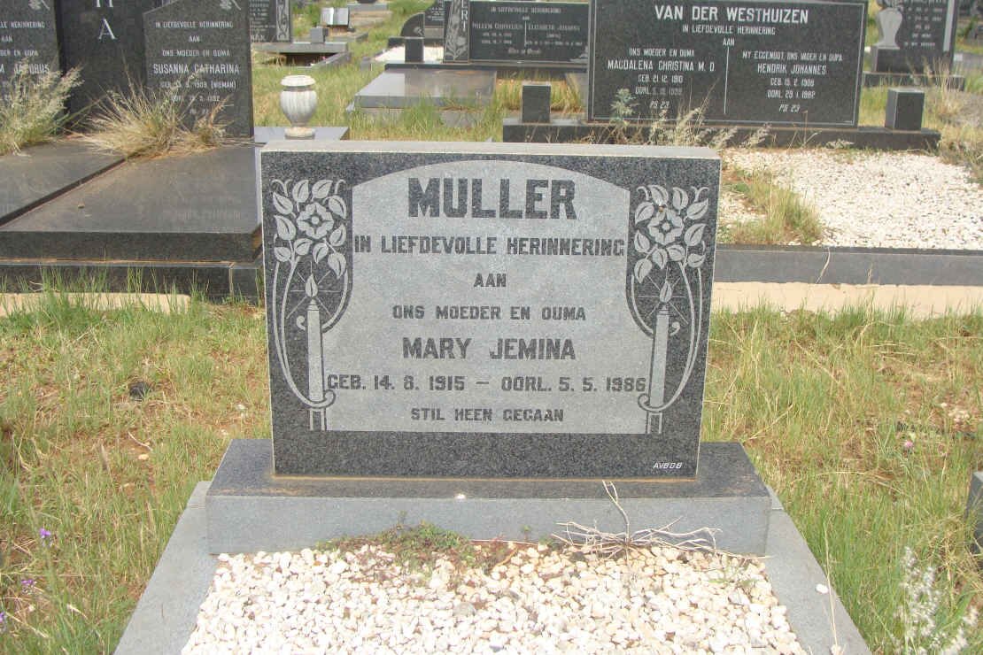 MULLER Mary Jemina 1915-1986