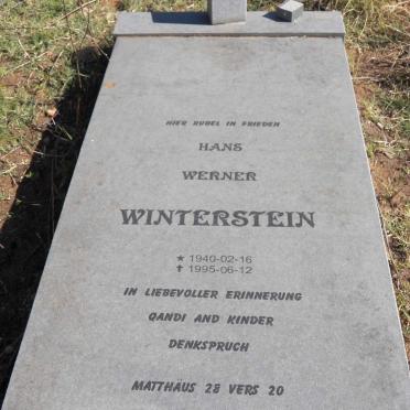 WINTERSTEIN Hans Werner 1940-1995