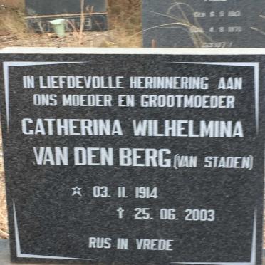 BERG Catherina Wilhelmina, van den nee VAN STADEN 1914-2003