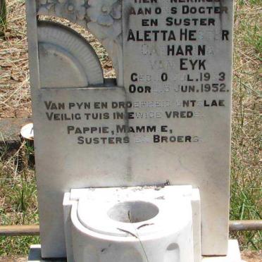 EYK Aletta Hester Catharina, van 19?3-1952