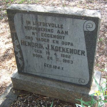 KOEKEMOER Hendrik J. 1882-1963