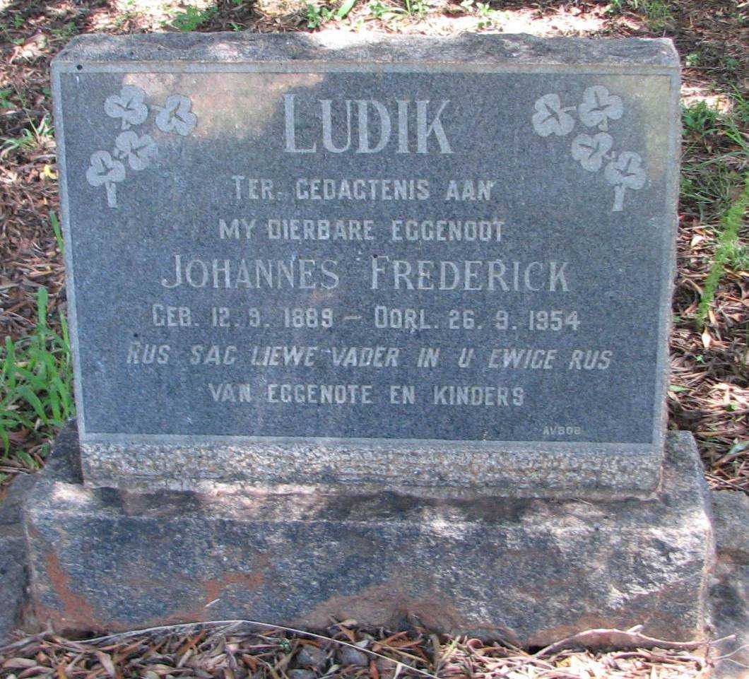 LUDIK Johannes Frederik 1889-1954