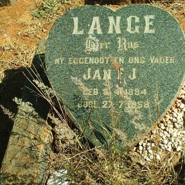 LANGE Jan F.J. 1884-1958