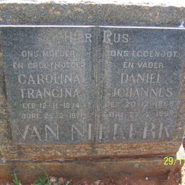 NIEKERK Daniel Johannes, van 1889-1958 &amp; Carolina Francina 1894-1971