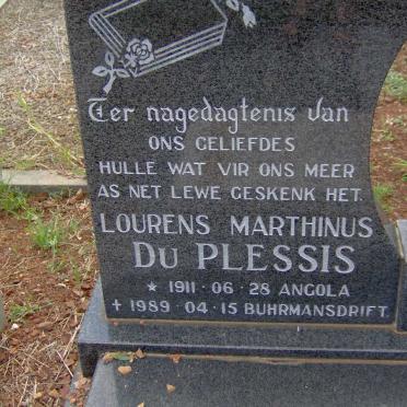 PLESSIS Lourens Marthinus, du 1911-1989