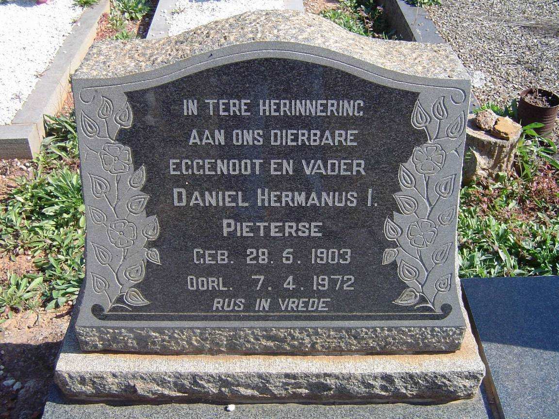 PIETERSE Daniel Hermanus I. 1903-1972