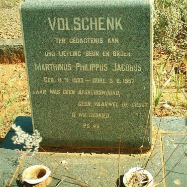 VOLSCHENK Marthinus Philippus Jacobus 1933-1957